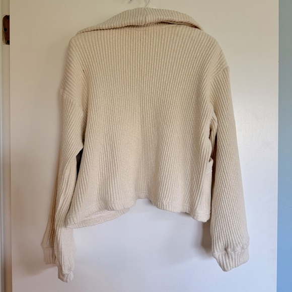 NWT Rachel Pally Tess Cardigan Sweater XL Oatmeal tan beige neutrals ribbed - Picture 6 of 9